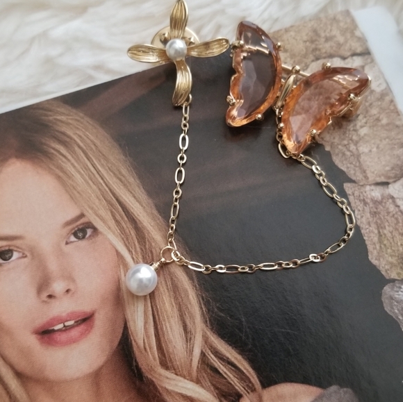 Long Tassel Pearl Pin Brooch - Picture 12 of 16